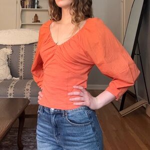 Anthropologie Puff Sleeve Blouse
